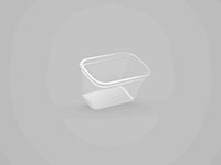 5.43 x 3.46 x 3.03 Inch (in) Size Rectangle Polyethylene Terephthalate (PETE) Food Packaging Container (500600)
