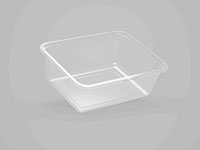 8.94 x 6.97 x 3.15 Inch (in) Size Rectangle Polyethylene Terephthalate (PETE) Food Packaging Container (500611)