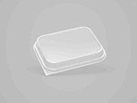 7.99 x 6.22 x 0.79 Inch (in) Size Rectangle Polyethylene Terephthalate (PETE) Food Packaging Container (600154)