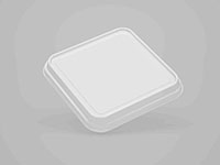 8.03 x 8.03 x 0.94 Inch (in) Size Square Polyethylene Terephthalate (PETE) Food Packaging Container (600019)
