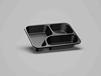 8.54 x 6.14 x 1.34 Inch (in) Size Rectangle Polypropylene (PP) Food Packaging Container (500777)