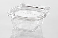 2.64 x 2.86 x 1.18 Inch (in) Size Square Polyethylene Terephthalate (PETE) Food Packaging Container (T18215)