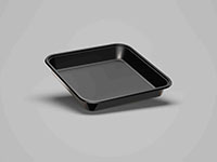 7.99 x 7.99 x 1.38 Inch (in) Size Square Crystalline Polyethylene Terephthalate (CPET) Food Packaging Container (500084)
