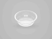 7.40 x 7.40 x 2.52 Inch (in) Size Round Polyethylene Terephthalate (PETE) Food Packaging Container (500692)
