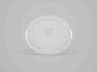 8.54 x 8.54 x 1.18 x Inch (in) Size Round Polyethylene Terephthalate (PETE) Food Packaging Container (600099)