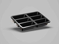 10.16 x 6.73 x 1.77 Inch (in) Size Rectangle Polypropylene (PP) Food Packaging Container (500745)