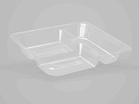12.48 x 10.31 x 1.97 Inch (in) Size Rectangle Polypropylene (PP) Food Packaging Container (500947)