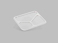 9.06 x 7.09 x 0.51 Inch (in) Size Rectangle Polypropylene (PP) Food Packaging Container (600189)
