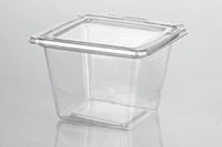 4.49 x 4.78 x 3.1 Inch (in) Size Square Polyethylene Terephthalate (PETE) Food Packaging Container (T21905)