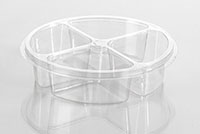 1.83 x 7.33 Inch (in) Size Round Polyethylene Terephthalate (PETE) Food Packaging Container (T11878)