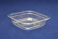 4.47 x 4.47 x 1.15 Inch (in) Size Square Polyethylene Terephthalate (PETE) Food Packaging Container (T13465)