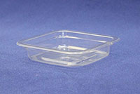 4.47 x 4.47 x 0.91 Inch (in) Size Square Polyethylene Terephthalate (PETE) Food Packaging Container (T15452)