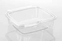 8.74 x 7.87 x 2.39 Inch (in) Size Rectangle Polyethylene Terephthalate (PETE) Food Packaging Container (T16618)