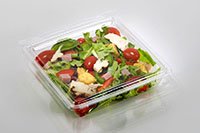 7.23 x 7.54 x 1.57 Inch (in) Size Square Polyethylene Terephthalate (PETE) Food Packaging Container (T21908)