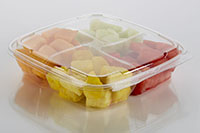 9.57 x 9.88 x 2.22 Inch (in) Size Square Polyethylene Terephthalate (PETE) Food Packaging Container (T22253)