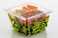 5.65 x 6.02 x 3.87 Inch (in) Size Square Polyethylene Terephthalate (PETE) Food Packaging Container (T23296)