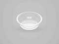 7.40 x 7.40 x 2.52 Inch (in) Size Round Polyethylene Terephthalate (PETE) Food Packaging Container (500692)